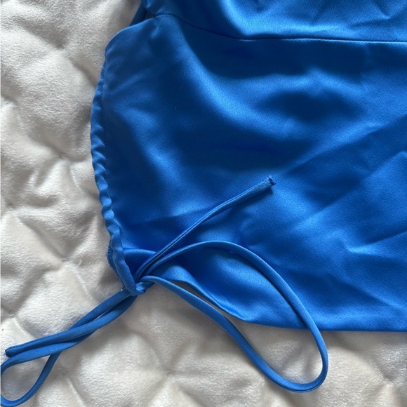 Dynamite Blue Silk Top - Picture 4 of 6